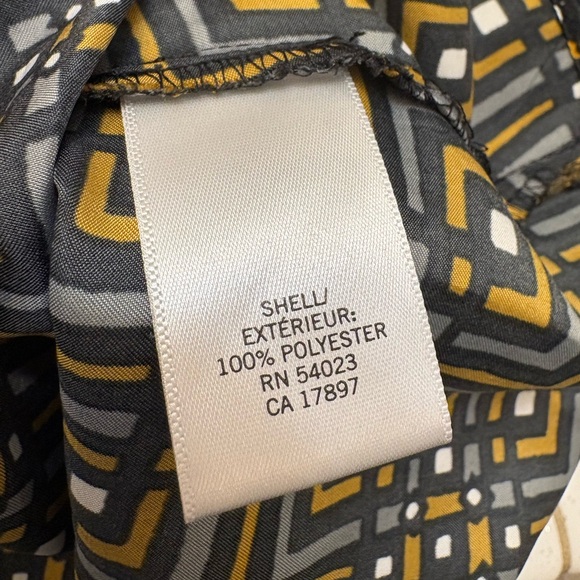 Banana Republic silky, sleeveless top with tie, size small, black/brown - Picture 6 of 8